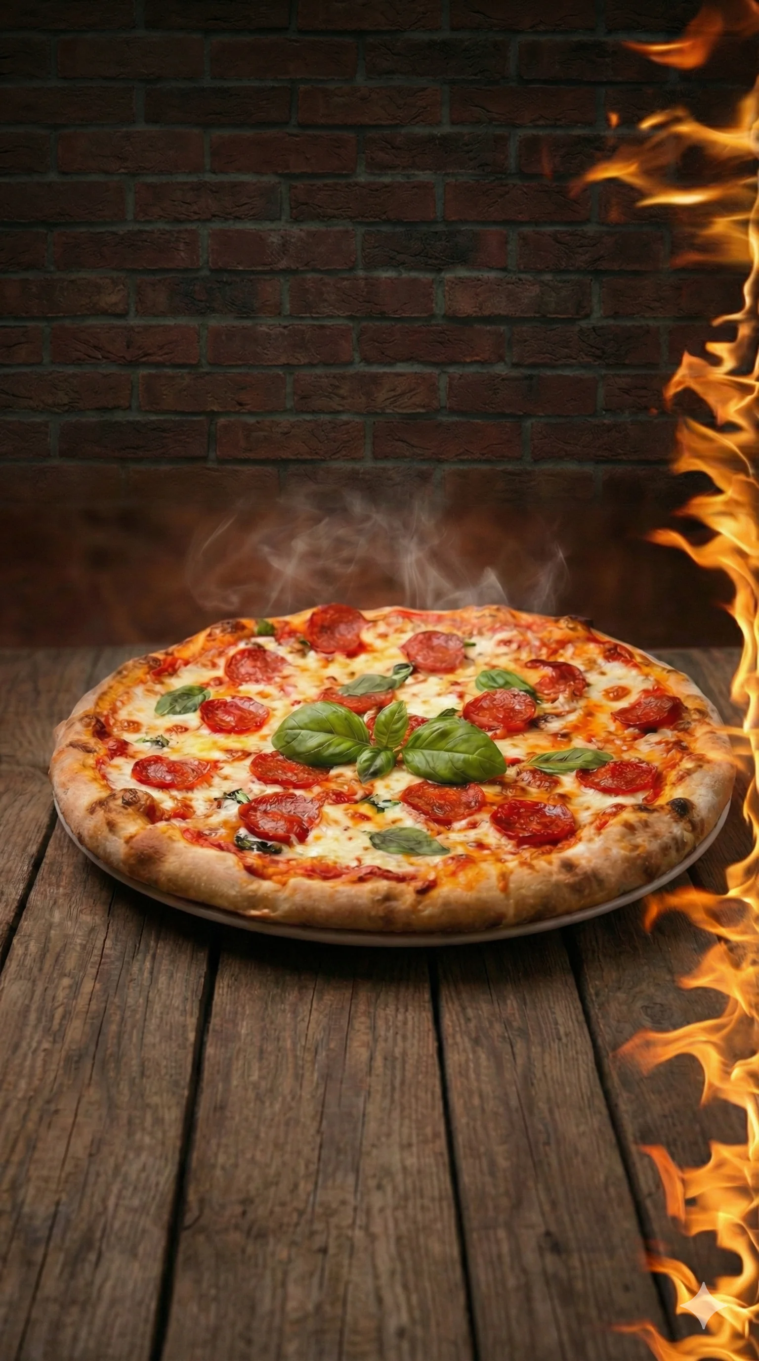 Delicious pizza background