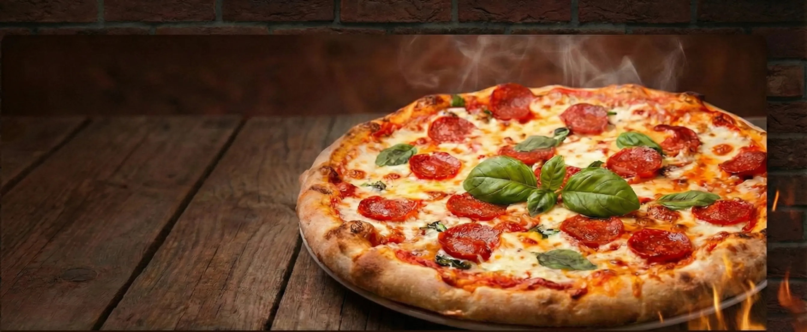 Delicious pizza background