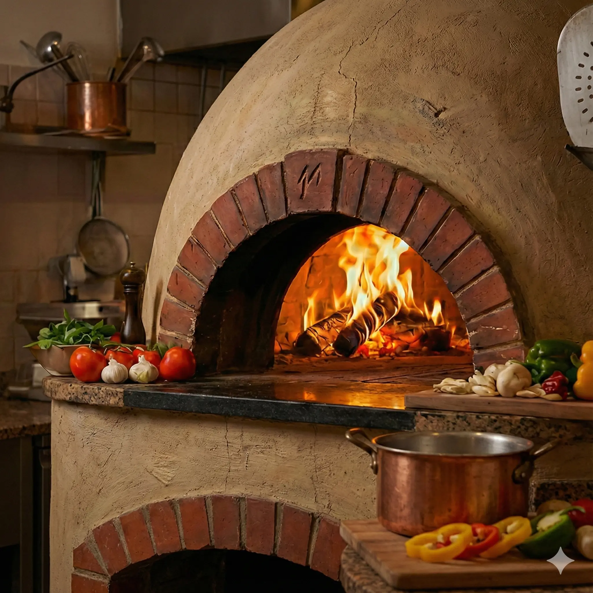 Wood-fired pizza oven